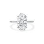 Platinum Oval Diamond Ring