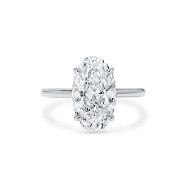Platinum Oval Diamond Ring