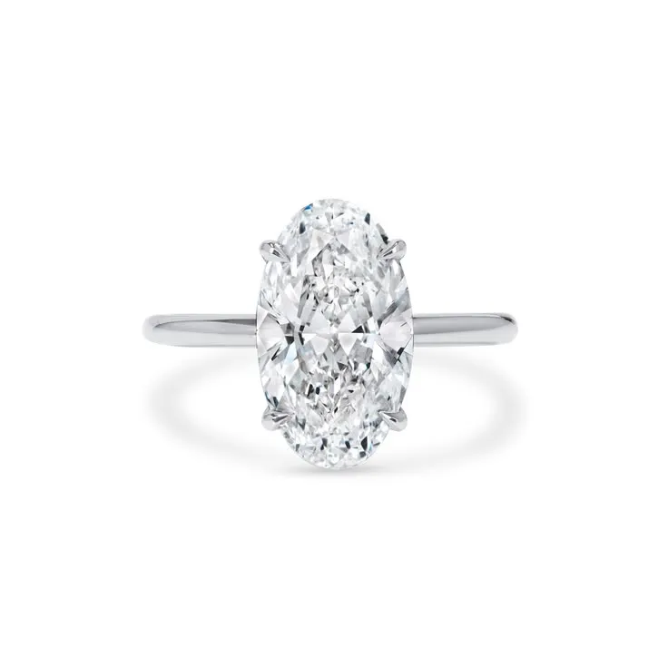 Platinum Oval Diamond Ring