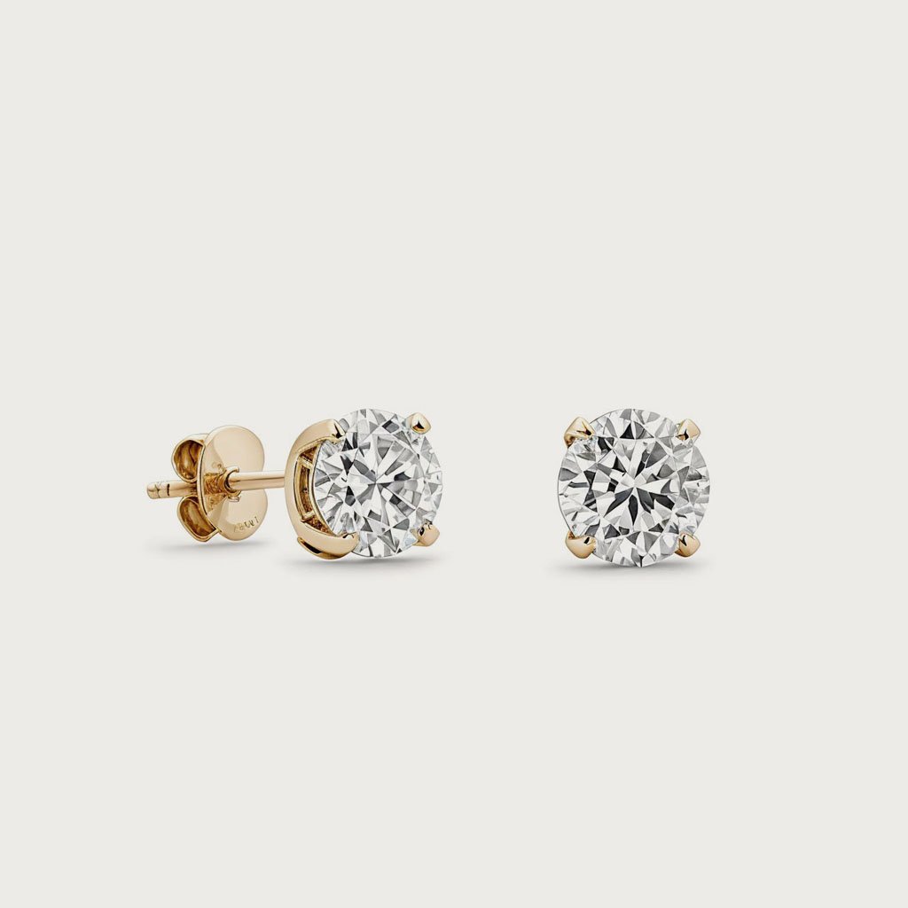 22K Gold-Plated Stud Earrings