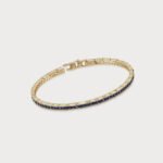 Gold Blue Sapphire Bracelet with blue sapphire stones