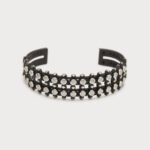 Vintage Black Plastic Bangle with glossy black finish