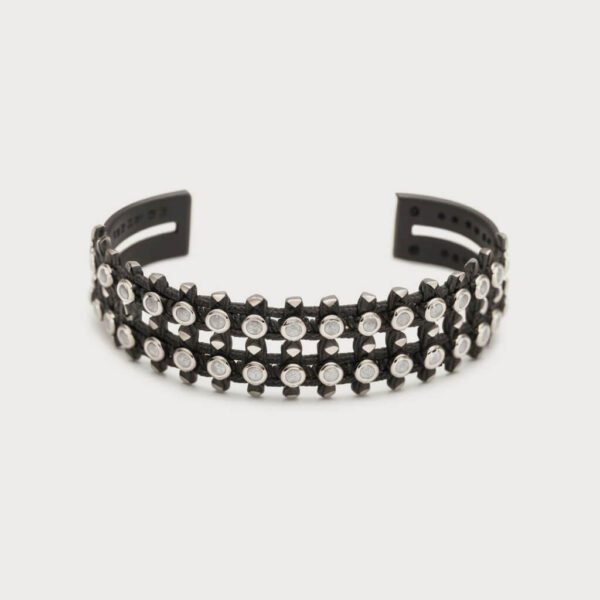 Vintage Black Plastic Bangle with glossy black finish
