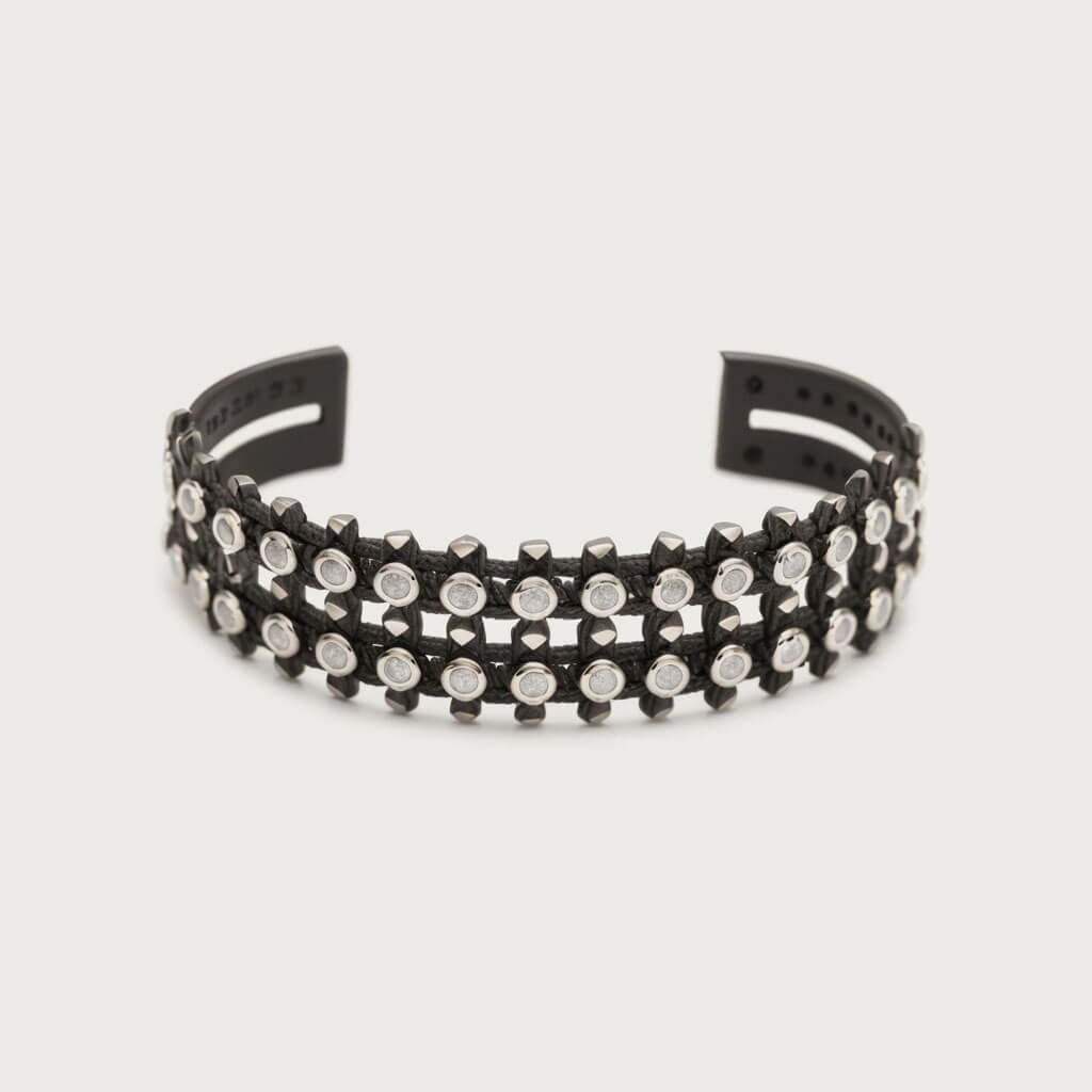 Vintage Black Plastic Bangle with glossy black finish