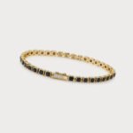 Tennis Bracelet with square-cut CZ stones in continuous line design