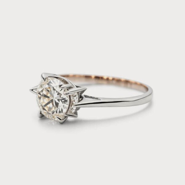 Delicate Shining Circone Ring with fine cubic zirconia stones