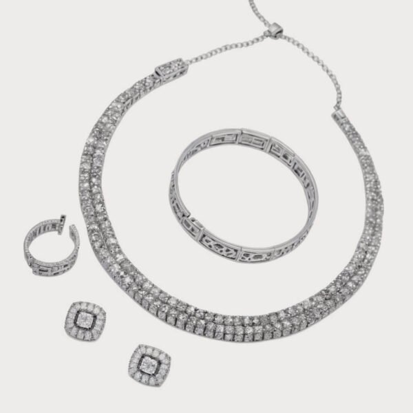 Necklace Bracelet and Earring Set displayed together